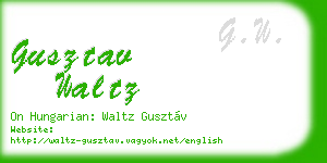 gusztav waltz business card