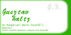 gusztav waltz business card